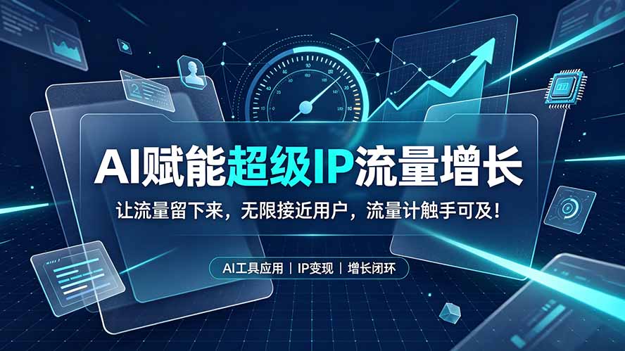 (19453期)AI赋能超级IP流量增长:让流量留下来,无限接近用户,流量计触手可及!网创吧-网创项目资源站-副业项目-创业项目-搞钱项目网创吧
