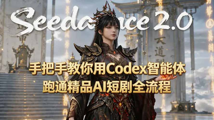 (19507期)手把手教你用Seedance2.0+Codex智能体跑通精品AI短剧全流程(附3种skill技能)网创吧-网创项目资源站-副业项目-创业项目-搞钱项目网创吧
