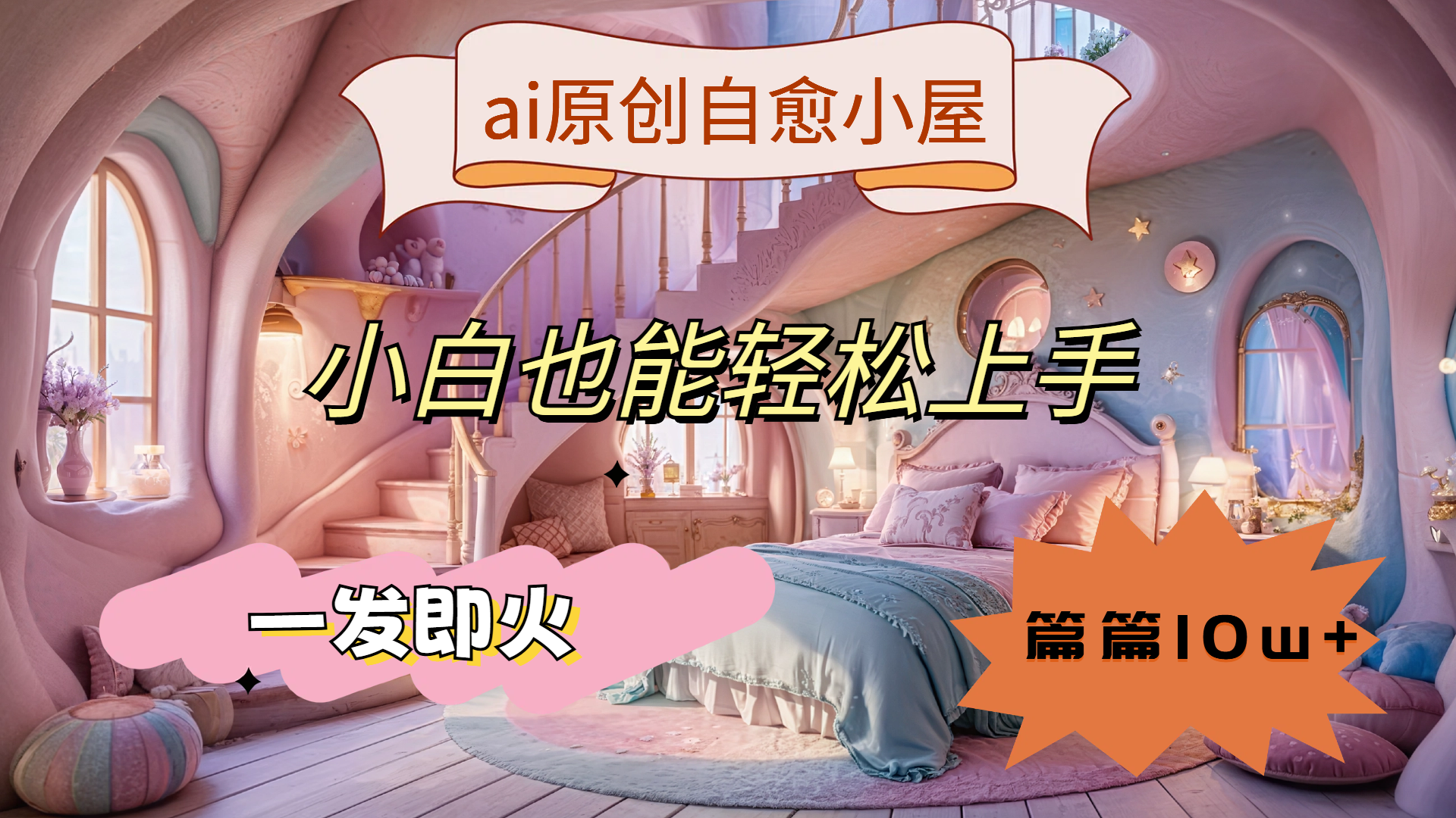 ai原创治愈小屋,小白也能轻松上手,一发即火,篇篇10w+网创吧-网创项目资源站-副业项目-创业项目-搞钱项目网创吧