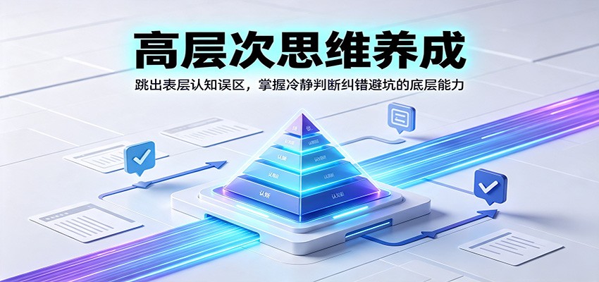 高层次思维养成:跳出表层认知误区,掌握冷静判断纠错避坑的底层能力网创吧-网创项目资源站-副业项目-创业项目-搞钱项目网创吧