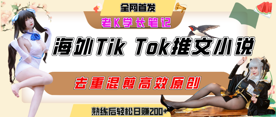 海外tiktok小说推文暴力项目,高停留率,高转化率,上手后一天搞顿饭钱不是问题网创吧-网创项目资源站-副业项目-创业项目-搞钱项目网创吧