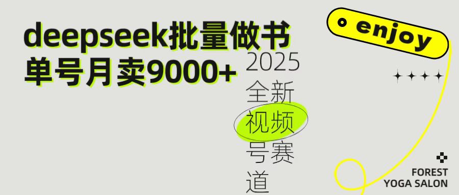 2025最新视频号项目 如何用Deepseek快速批量制作书单号 日入1000+网创吧-网创项目资源站-副业项目-创业项目-搞钱项目网创吧