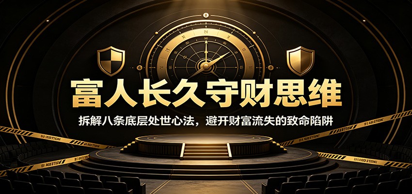 富人长久守财思维：拆解八条底层处世心法，避开财富流失的致命陷阱网创吧-网创项目资源站-副业项目-创业项目-搞钱项目网创吧