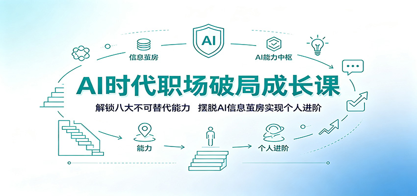 AI时代职场破局成长课：解锁八大不可替代能力，摆脱AI信息茧房实现个人进阶网创吧-网创项目资源站-副业项目-创业项目-搞钱项目网创吧