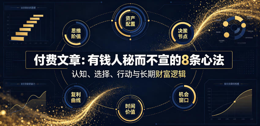 付费文章：有钱人秘而不宣的8条心法网创吧-网创项目资源站-副业项目-创业项目-搞钱项目网创吧