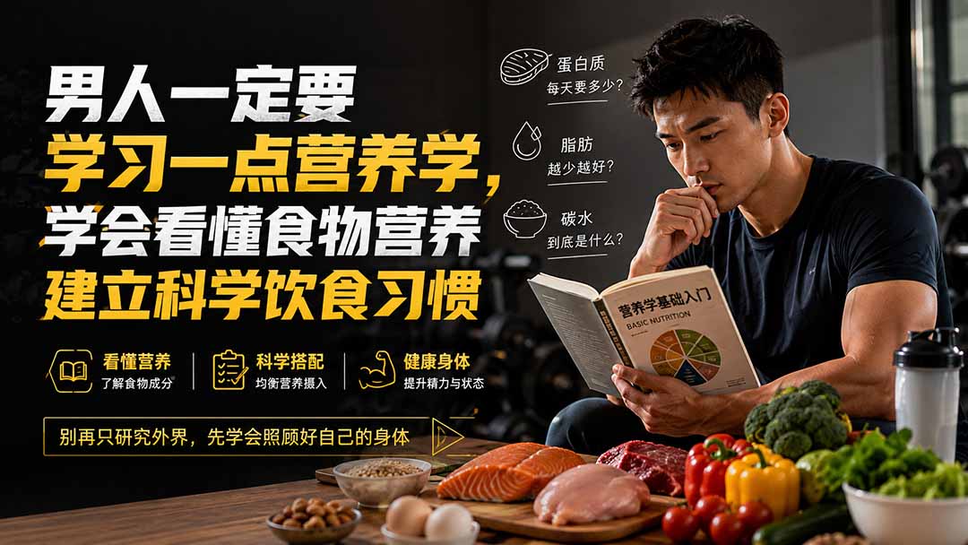 （20055期）付费文章：男人一定要学习一点营养学，学会看懂食物营养建立科学饮食习惯网创吧-网创项目资源站-副业项目-创业项目-搞钱项目网创吧