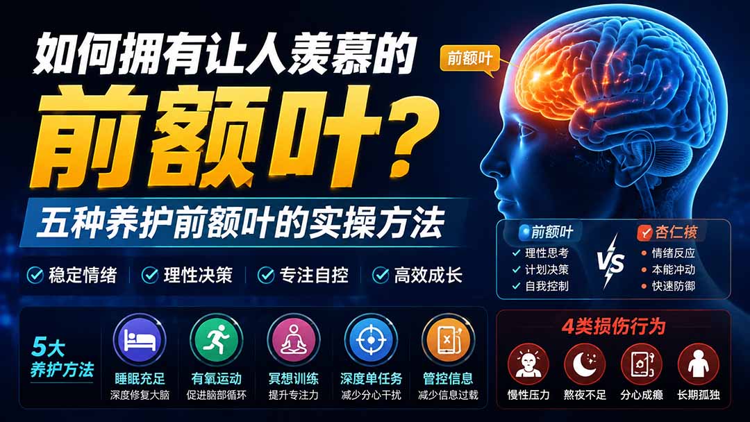 (19805期)付费文章:如何拥有让人羡慕的前额叶?五种养护前额叶的实操方法网创吧-网创项目资源站-副业项目-创业项目-搞钱项目网创吧