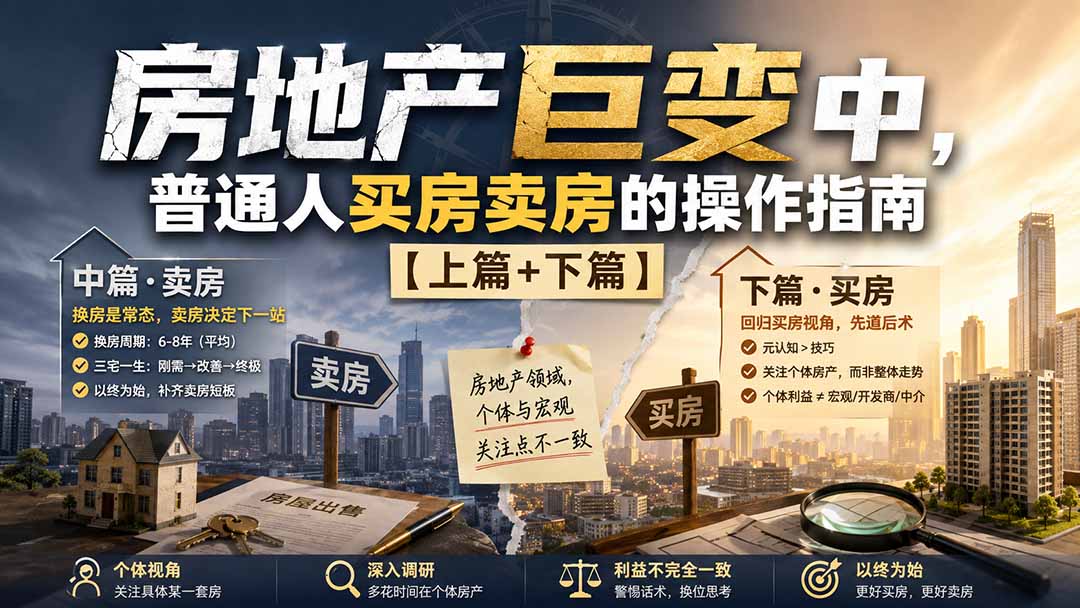 (20021期)付费文章:房地产巨变中,普通人买房卖房的操作指南【上篇+下篇】网创吧-网创项目资源站-副业项目-创业项目-搞钱项目网创吧