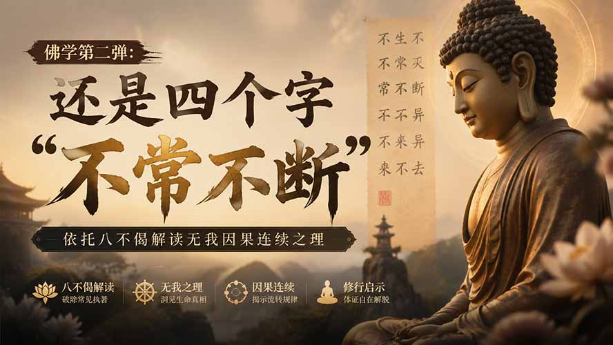 (19779期)付费文章:佛学第二弹:还是四个字“不常不断”依托八不偈解读无我因果连续之理网创吧-网创项目资源站-副业项目-创业项目-搞钱项目网创吧