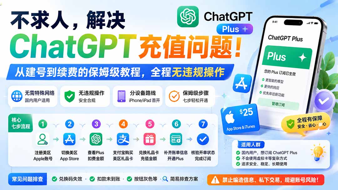 (19898期)不求人,解决ChatGPT充值问题!从建号到续费的保姆级教程,全程无违规操作网创吧-网创项目资源站-副业项目-创业项目-搞钱项目网创吧