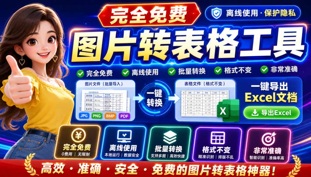（19972期）图片表格识别提取工具，支持一键从图片中智能提取表格并导出Excel文件，可离线免网运行，FastTableOCR网创吧-网创项目资源站-副业项目-创业项目-搞钱项目网创吧