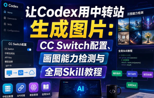 让Codex用中转站生成图片：CC Switch配置、画图能力检测与全局Skill教程网创吧-网创项目资源站-副业项目-创业项目-搞钱项目网创吧