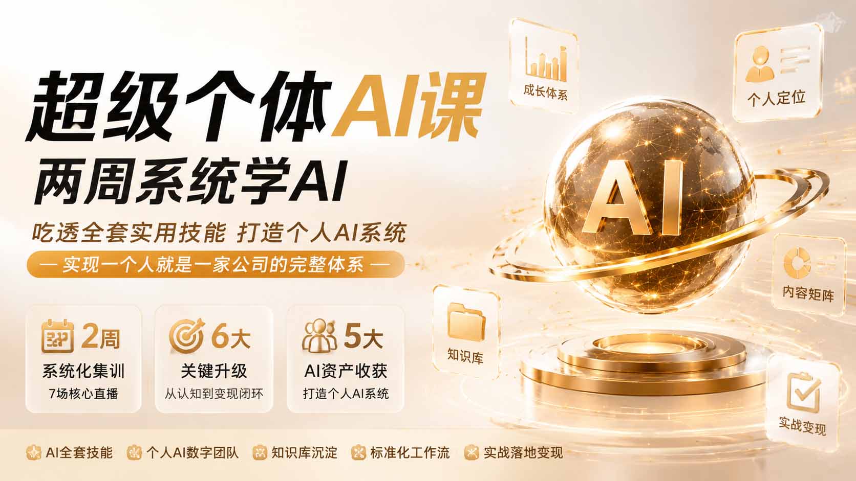 （19741期）超级个体AI课 两周系统学AI；吃透全套实用技能打造个人AI系统，实现一个人就是一家公司的完整体系(更新第七讲)网创吧-网创项目资源站-副业项目-创业项目-搞钱项目网创吧