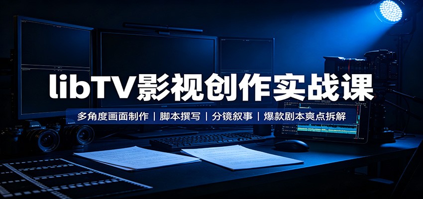 libTV影视创作实战课:多角度画面制作,脚本撰写,分镜叙事,爆款剧本爽点拆解网创吧-网创项目资源站-副业项目-创业项目-搞钱项目网创吧