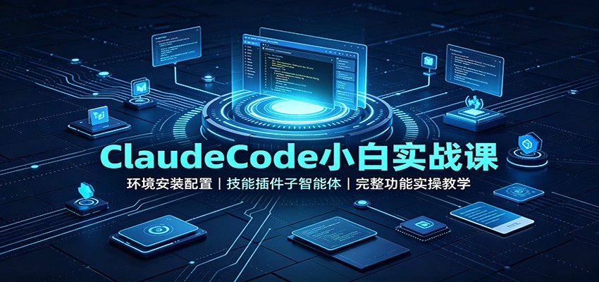 ClaudeCode小白实战课：环境安装配置，技能插件子智能体，完整功能实操教学网创吧-网创项目资源站-副业项目-创业项目-搞钱项目网创吧