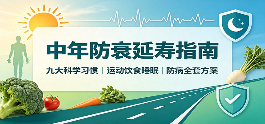 中年防衰延寿指南:九大科学习惯,运动饮食睡眠防病全套方案网创吧-网创项目资源站-副业项目-创业项目-搞钱项目网创吧