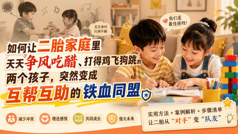 付费文章:如何让二胎家庭里天天争风吃醋、打得鸡飞狗跳的两个孩子,突然变成互帮互助的铁血同盟?网创吧-网创项目资源站-副业项目-创业项目-搞钱项目网创吧