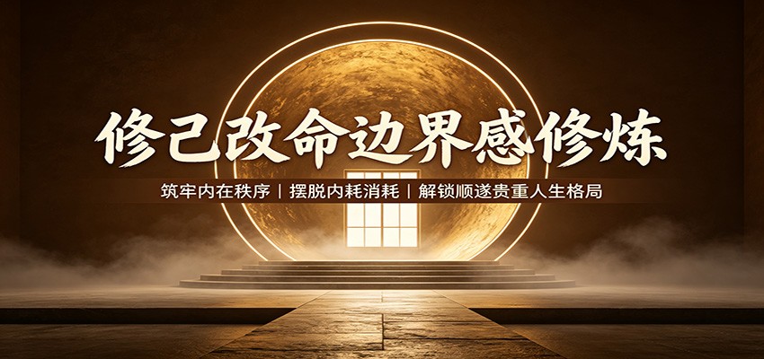 修己改命边界感修炼:筑牢内在秩序,摆脱内耗消耗,解锁顺遂贵重人生格局网创吧-网创项目资源站-副业项目-创业项目-搞钱项目网创吧