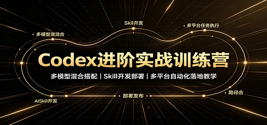 Codex进阶实战训练营：多模型混合搭配，Skill开发部署，多平台自动化落地教学网创吧-网创项目资源站-副业项目-创业项目-搞钱项目网创吧