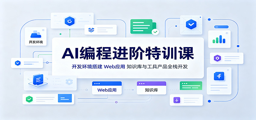 AI编程进阶特训课:开发环境搭建,Web应用、知识库与工具产品全栈开发网创吧-网创项目资源站-副业项目-创业项目-搞钱项目网创吧