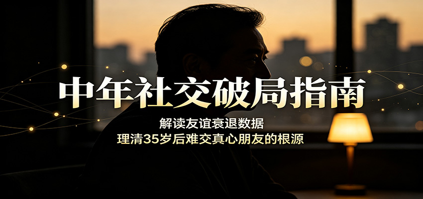 中年社交破局指南：解读友谊衰退数据，理清35岁后难交真心朋友的根源网创吧-网创项目资源站-副业项目-创业项目-搞钱项目网创吧