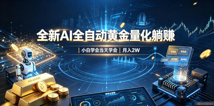 全新AI全自动黄金量化躺賺:小白学会当天学会,月入2W!【揭秘】网创吧-网创项目资源站-副业项目-创业项目-搞钱项目网创吧