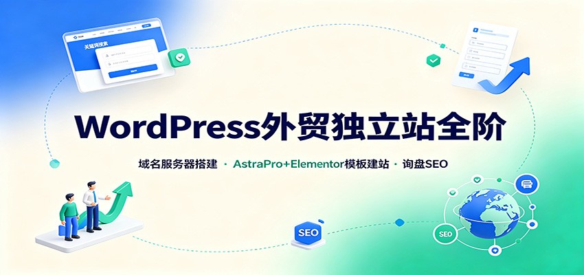 WordPress外贸独立站全阶:域名服务器搭建,AstraPro+Elementor模板建站与询盘询盘SEO网创吧-网创项目资源站-副业项目-创业项目-搞钱项目网创吧